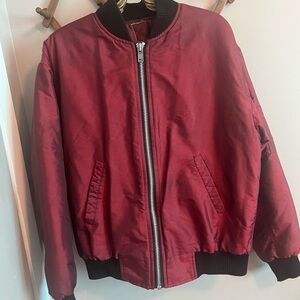 Vintage bomber jacket oversized men’s small punk goth Emo military flight jacket